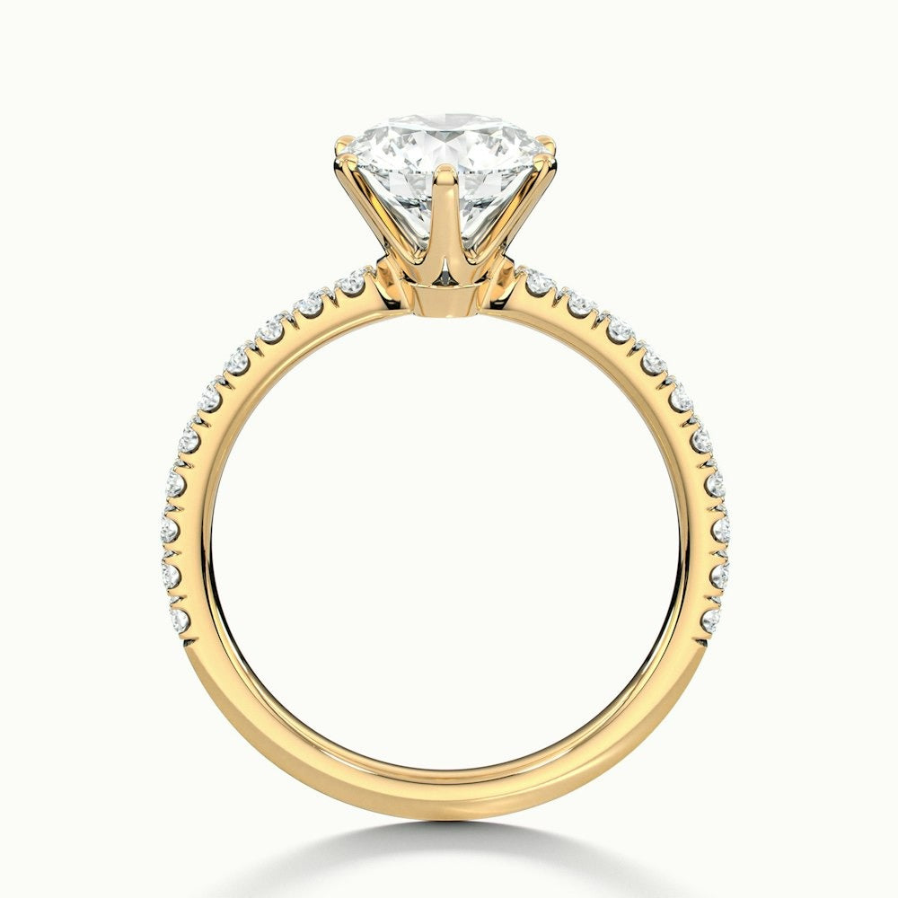 2.00 Ct In Round Bardot Scallop Engagement Ring