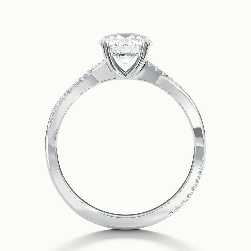 2.60 Ct In Round Bardot Scallop Engagement Ring