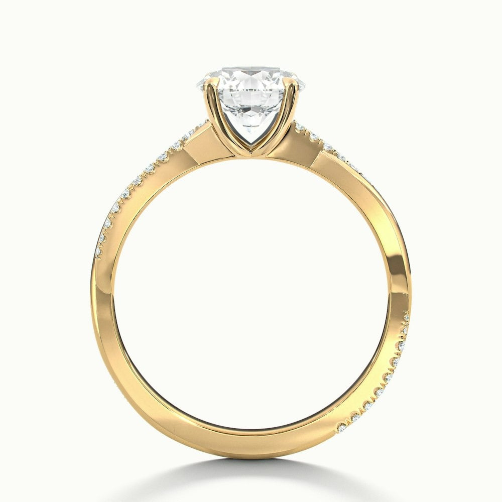 2.60 Ct In Round Bardot Scallop Engagement Ring