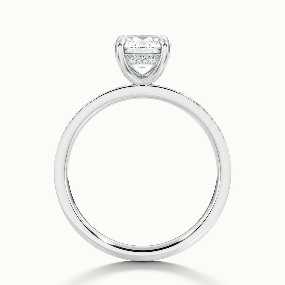 2.50 Ct In Round Bardot Scallop Engagement Ring