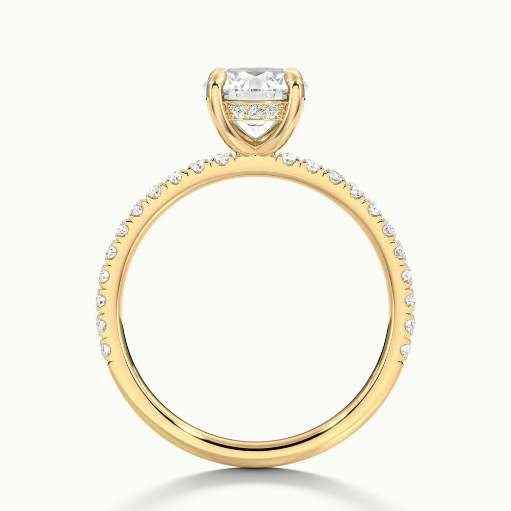 2.60 Ct In Round Bardot Scallop Engagement Ring