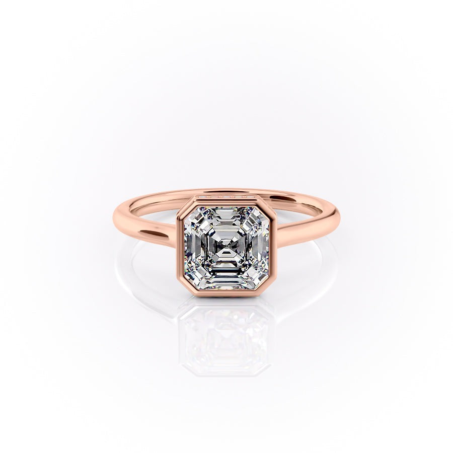 3.00 CT The Charlotte Asscher Bezel-Set Engagement Ring Pave-Set