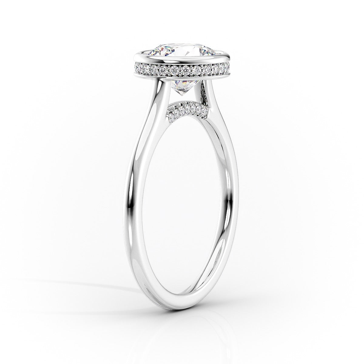 3.00 CT The Charlotte Asscher Bezel-Set Engagement Ring Pave-Set