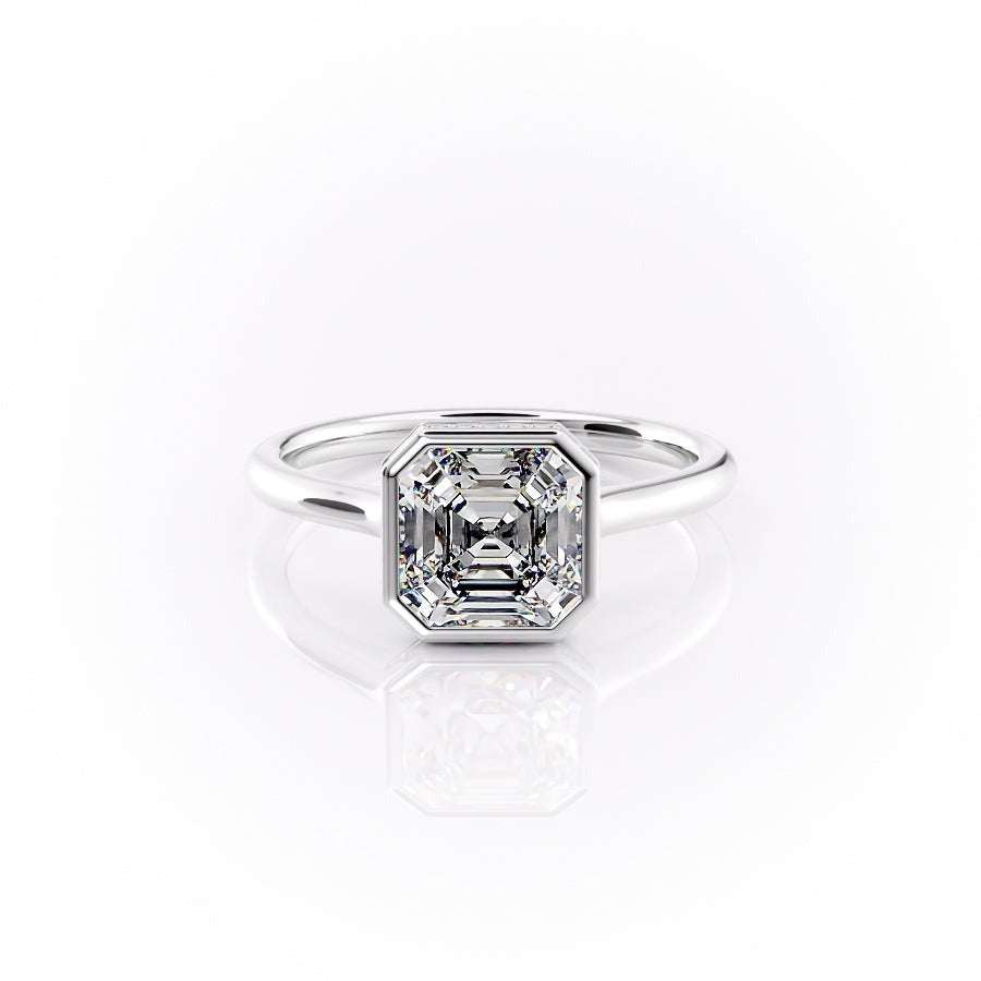 3.00 CT The Charlotte Asscher Bezel-Set Engagement Ring Pave-Set