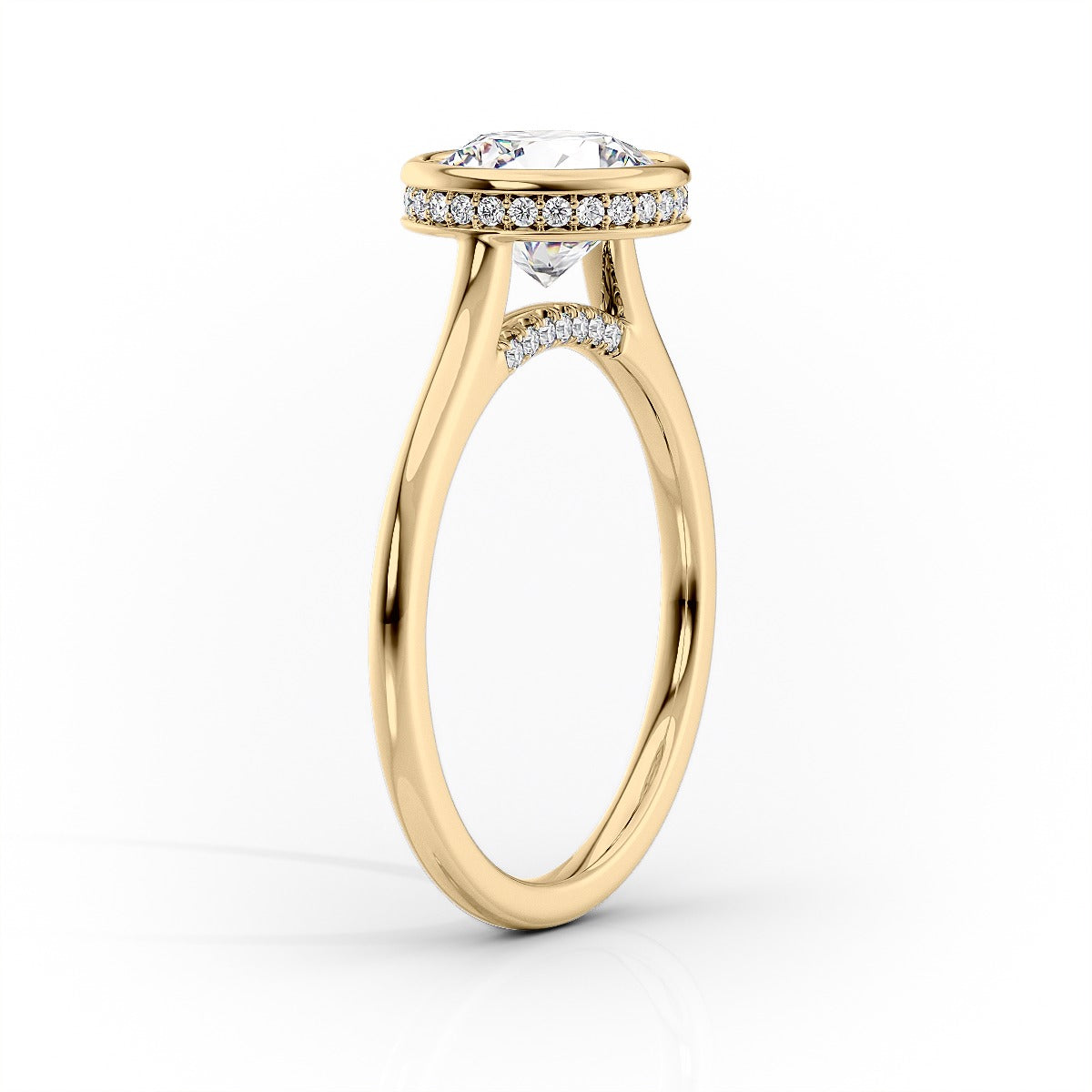 3.00 CT The Charlotte Asscher Bezel-Set Engagement Ring Pave-Set