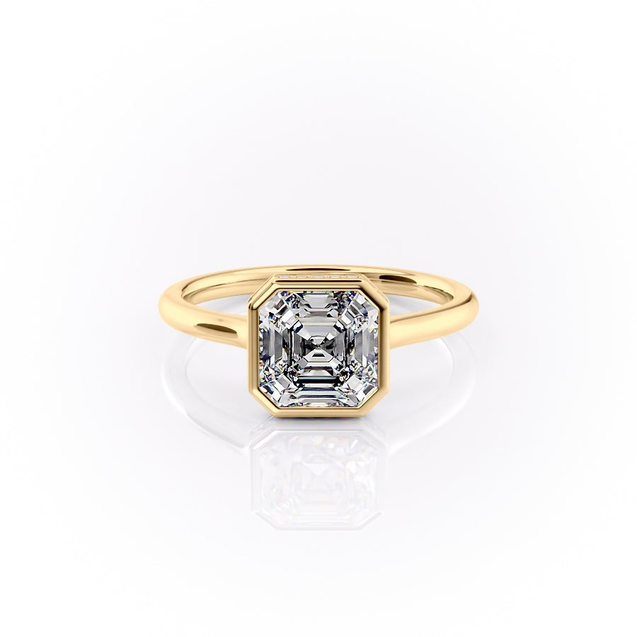 3.00 CT The Charlotte Asscher Bezel-Set Engagement Ring Pave-Set