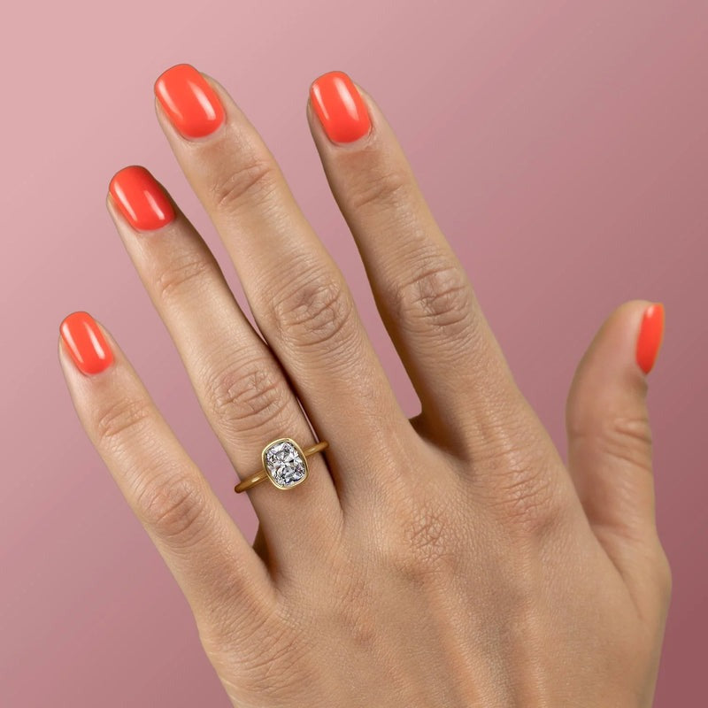 3.00 CT The Charlotte Cushion Bezel-Set Engagement Ring