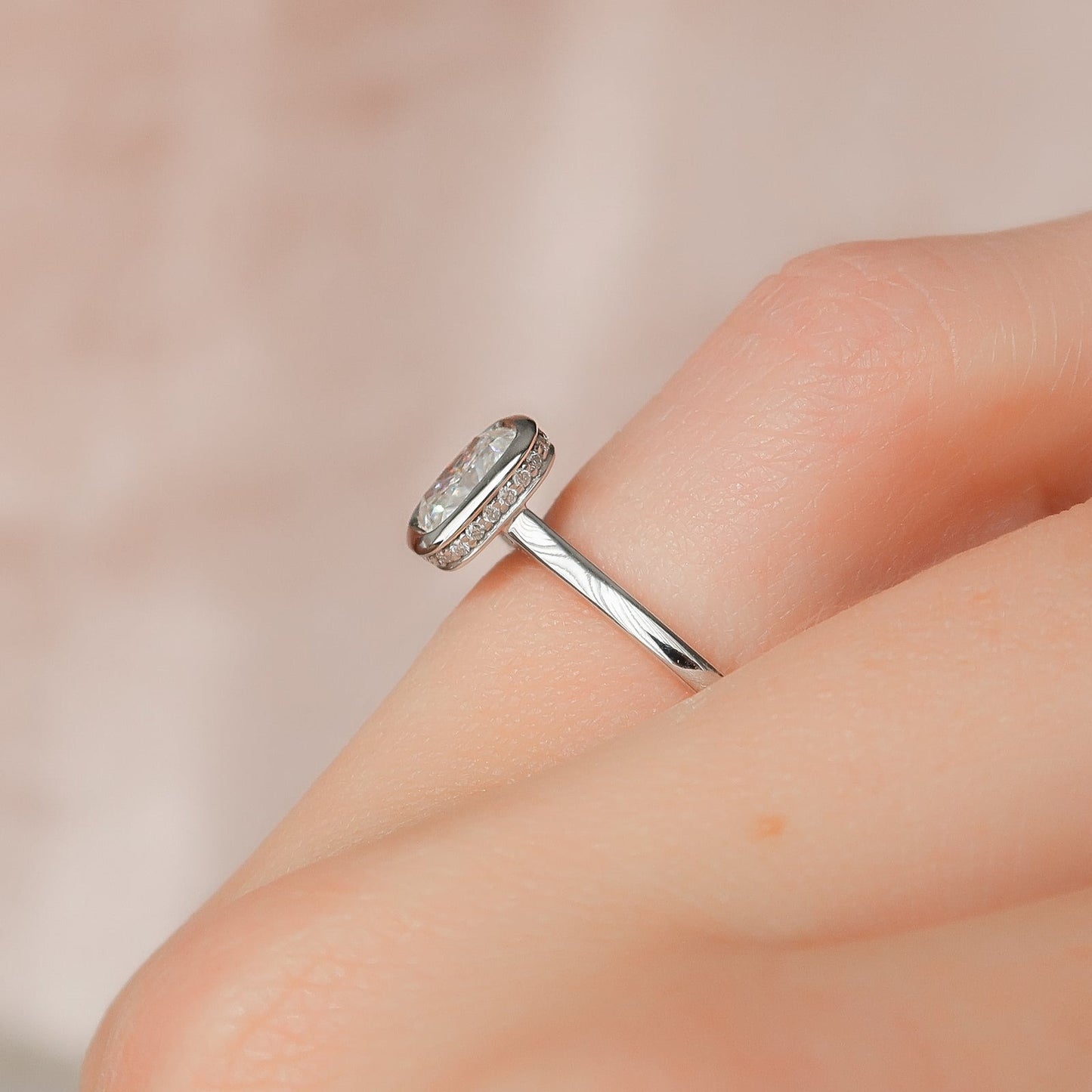 3.00 CT The Charlotte Cushion Bezel-Set Engagement Ring