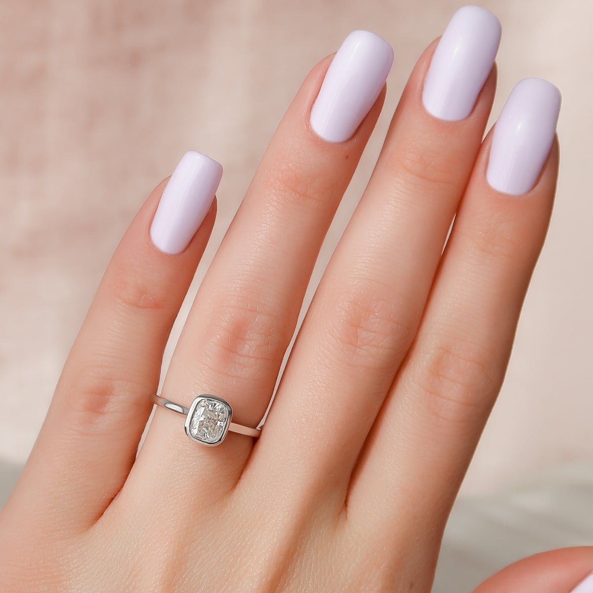 3.00 CT The Charlotte Cushion Bezel-Set Engagement Ring