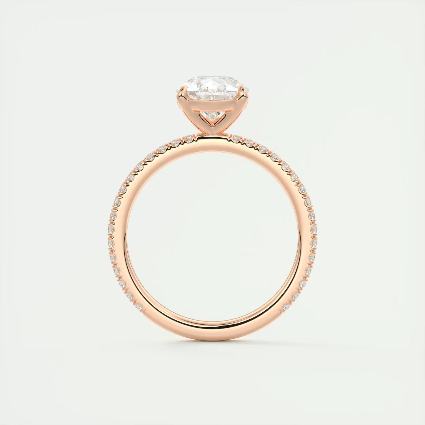 2.25 Ct Harper Pavé Pear Center with French Set Pavé Band Ring