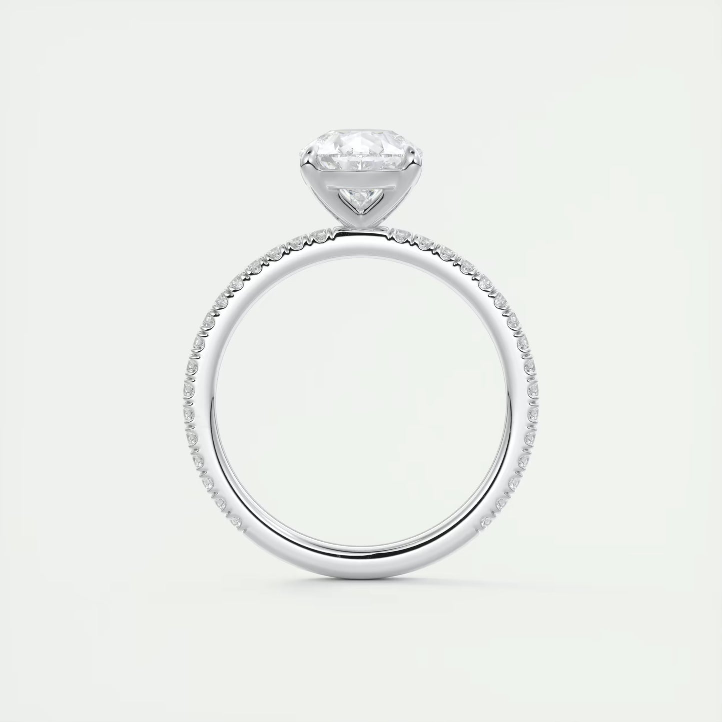 2.25 Ct Harper Pavé Pear Center with French Set Pavé Band Ring