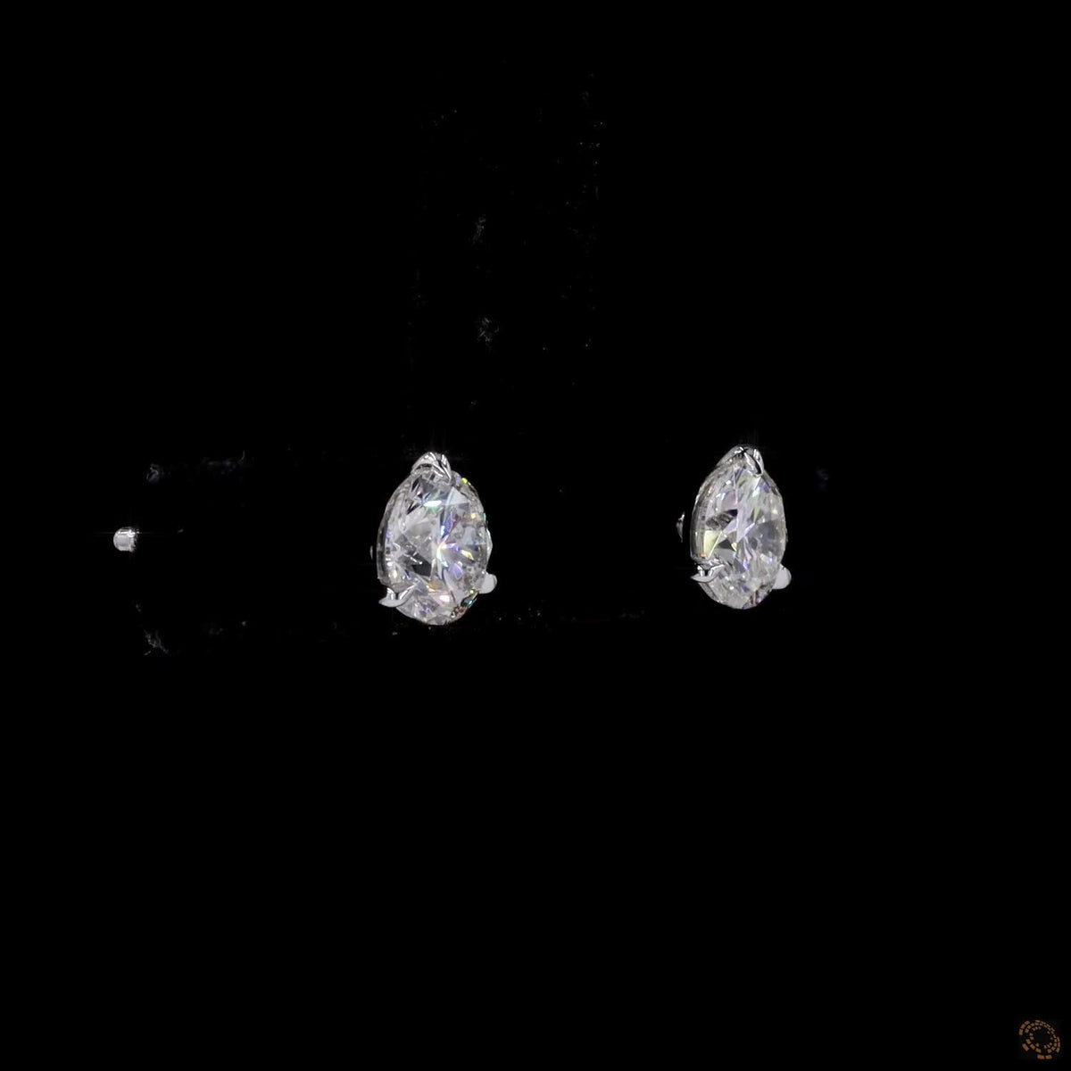 1.01 Ct Three-Prong round Cut Diamond Stud Earrings in White Gold