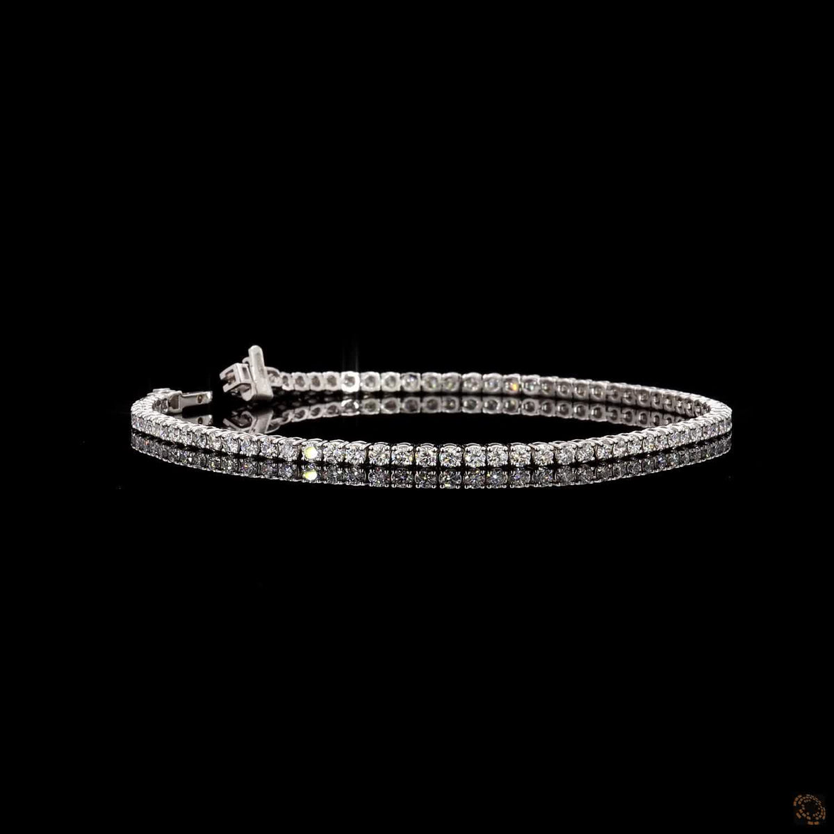 2.53 Ct Single Line Tennis Bracelet with Diamonds - 4 Prong Straight