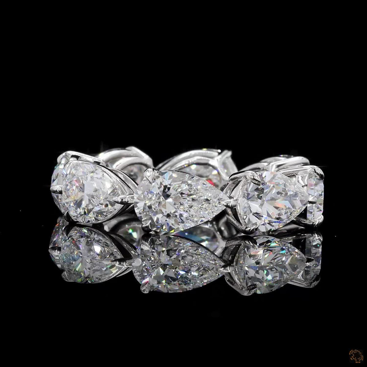 9.30 Ct Luxury Pear Shape Lab Grown Diamond Anniversary Ring | Fine Jewelry for Her