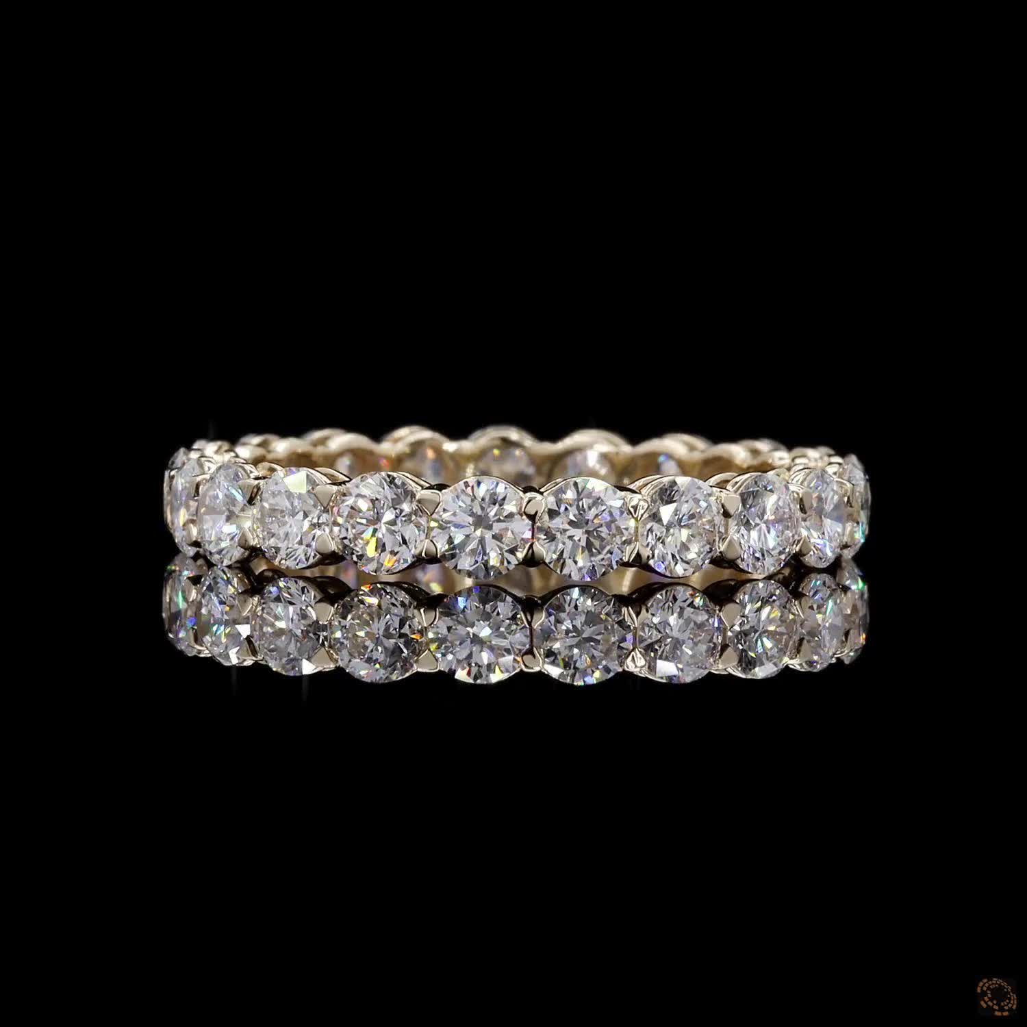 2.34 Ct Luxury Oval Cut Diamond Eternity Band | Stackable Wedding & Anniversary Ring