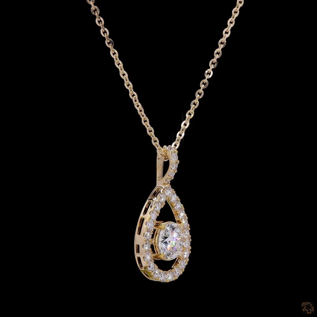 2.30 Ct Solitaire Pendant Solid Gold Round Cut
