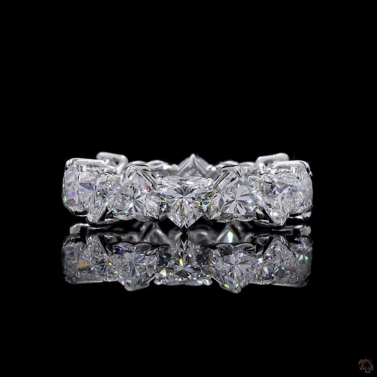 7.93 Ct Luxury Heart Cut Diamond Full Eternity Band Ring in Prong Set Wedding & Anniversary Band
