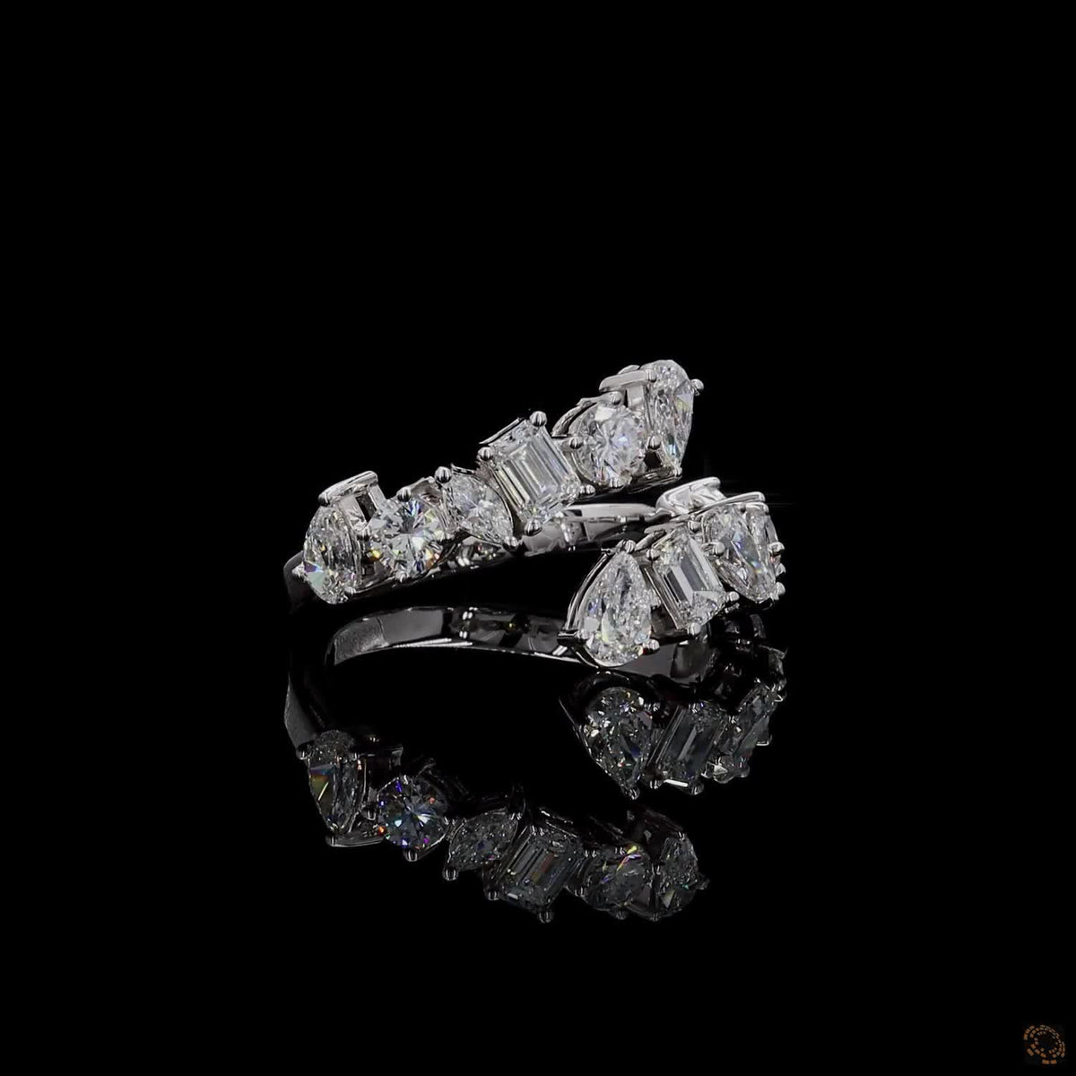 1.87 Ct Solid Gold Statement Ring, White Gold Engagement Ring