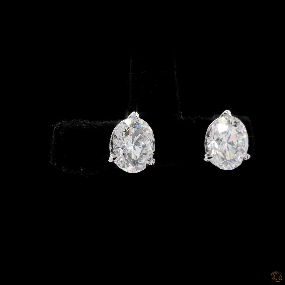 3.18 Ct Elevate your ear stack with these three-prong martini solitaire diamond stud earrings in 14K white gold