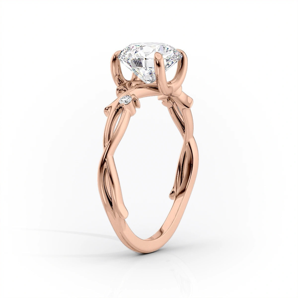 2.50 CT Round The Twig Engagement Ring