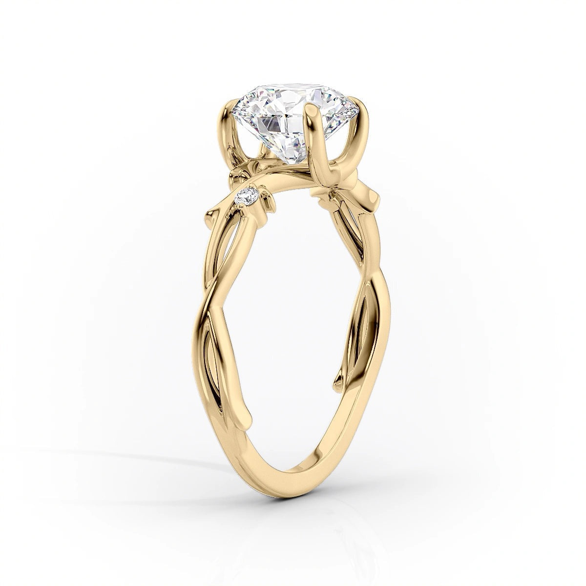 2.50 CT Round The Twig Engagement Ring