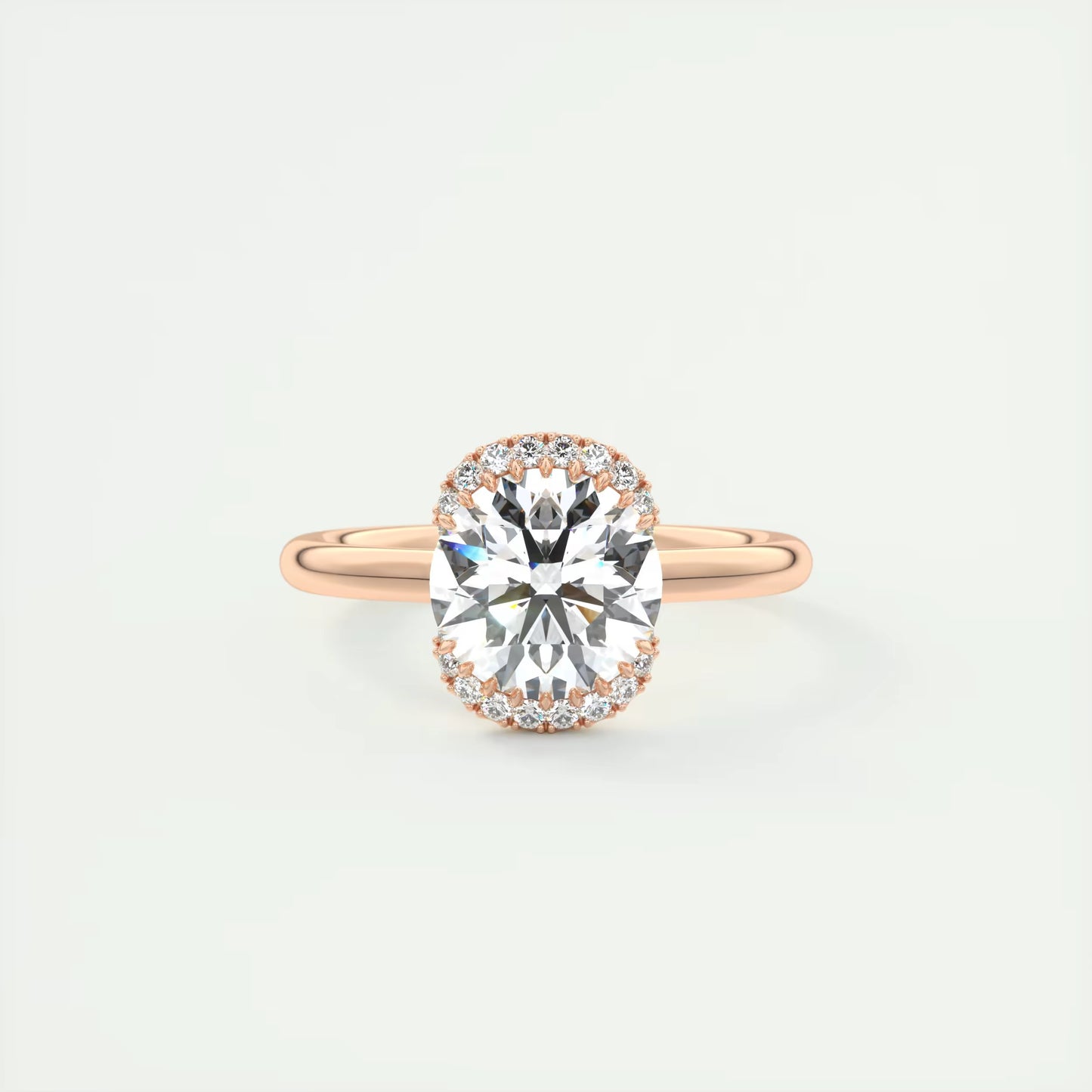 2.14 Ct In Round Bardot Scallop Engagement Ring