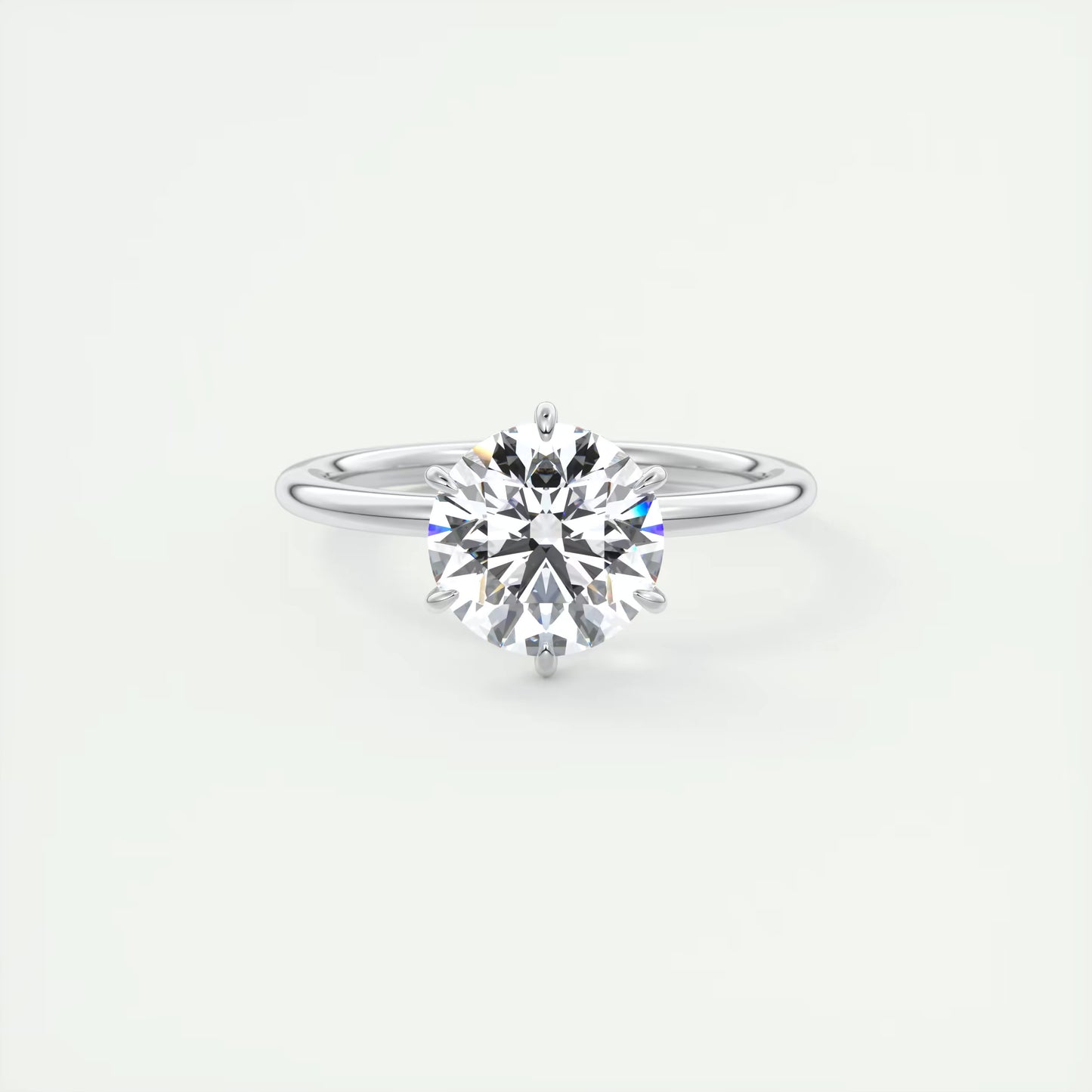 4-5 GM Round Solitaire Ring Engagement Rings