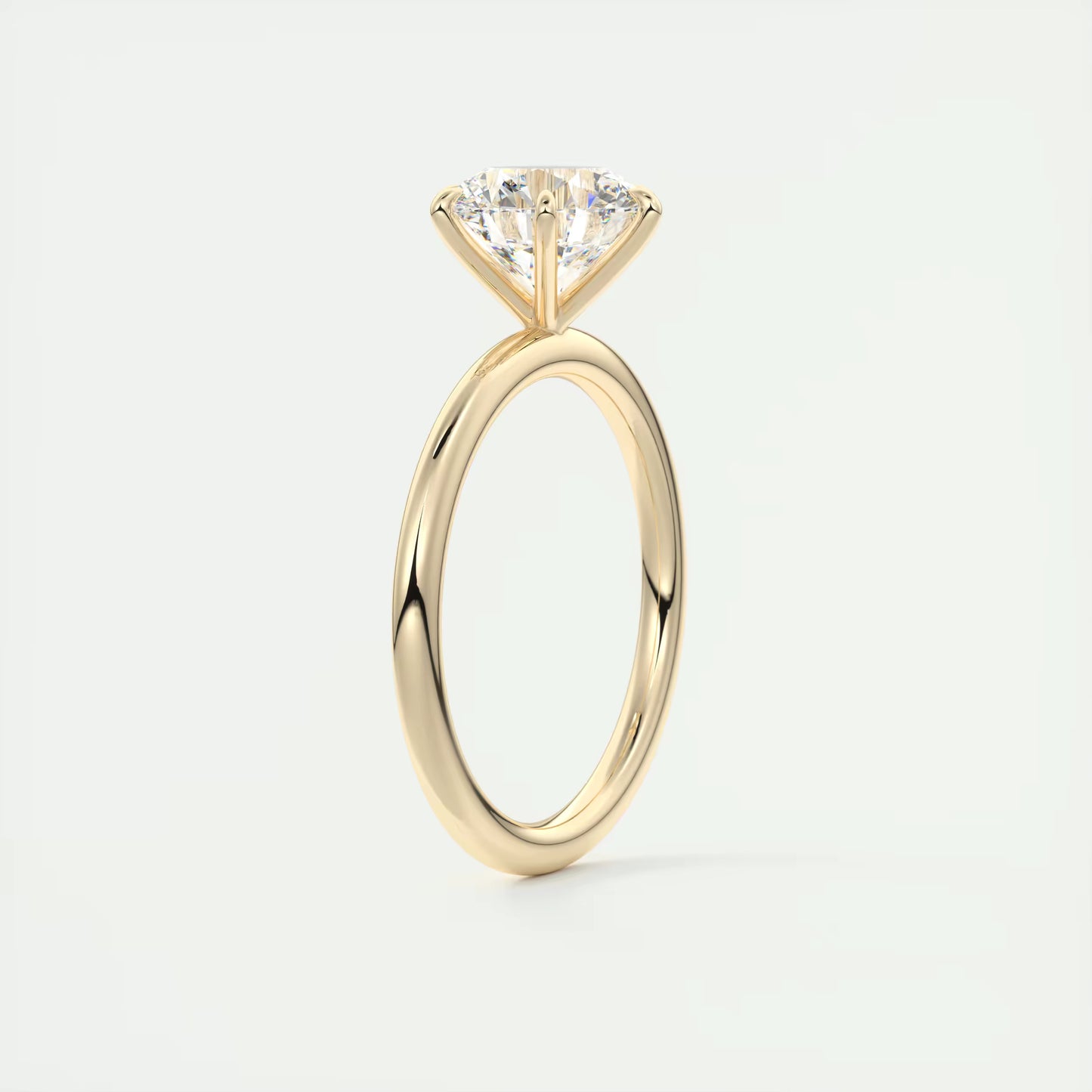 4-5 GM Round Solitaire Ring Engagement Rings