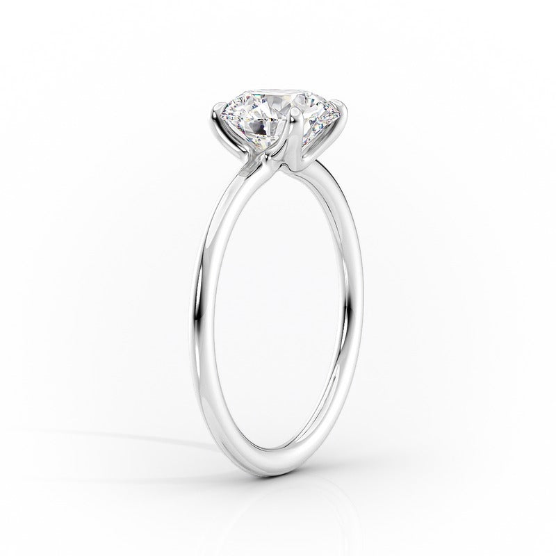 2.50 Ct In Asscher Bardot Scallop Engagement Ring