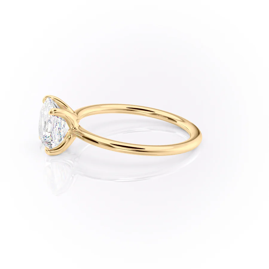 2.50 Ct In Asscher Bardot Scallop Engagement Ring