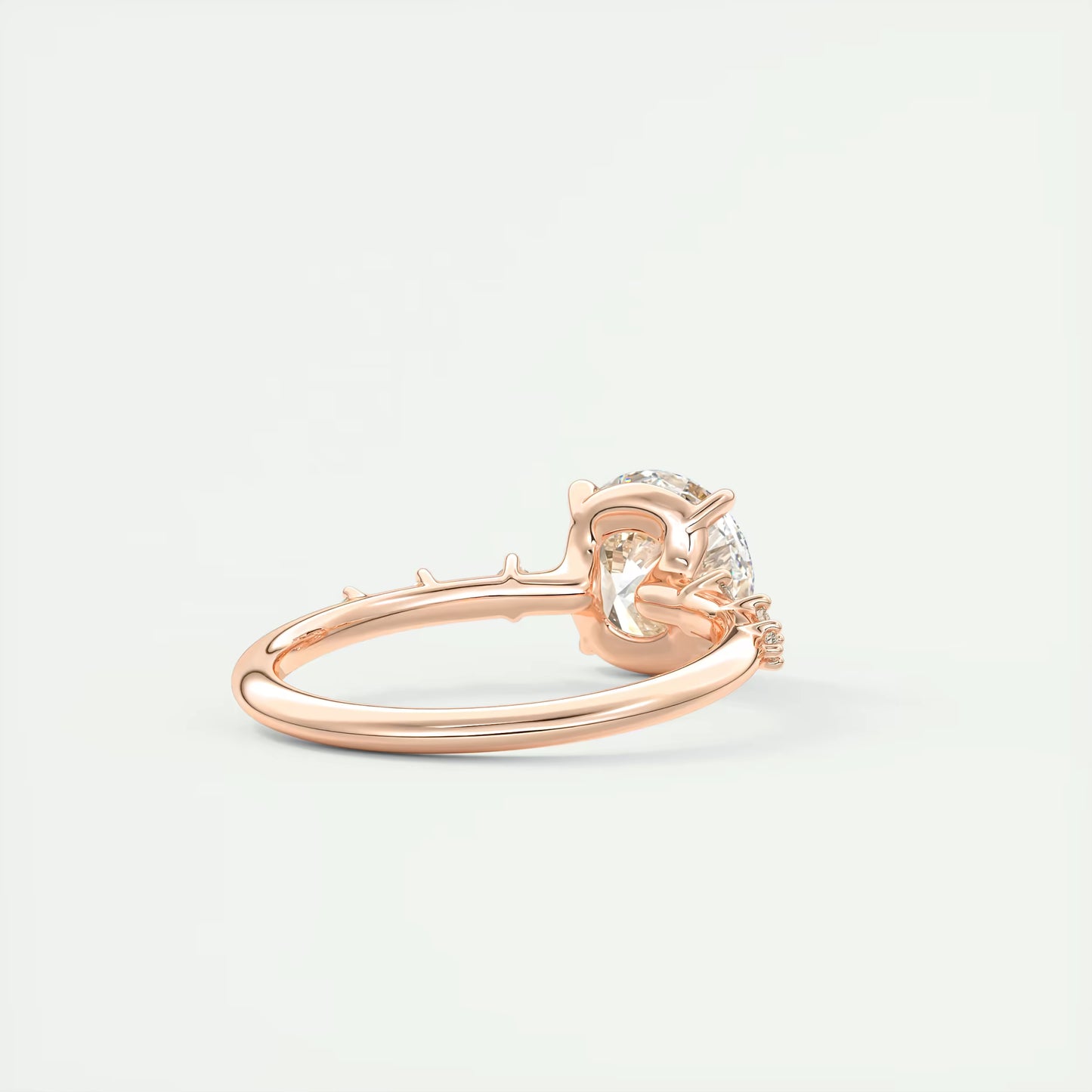 5-6 GM Round Solitaire Vintage Style Engagement Ring