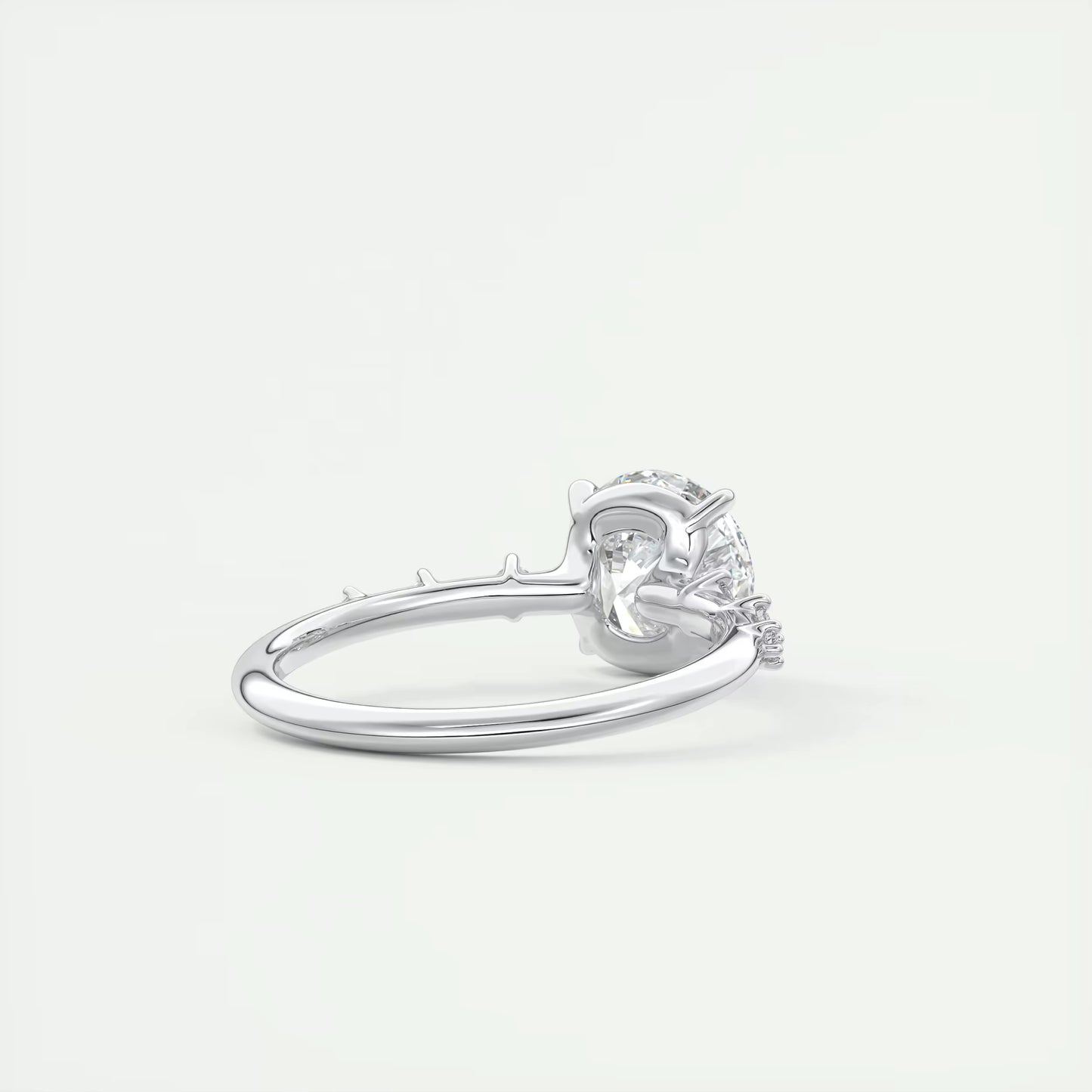 5-6 GM Round Solitaire Vintage Style Engagement Ring