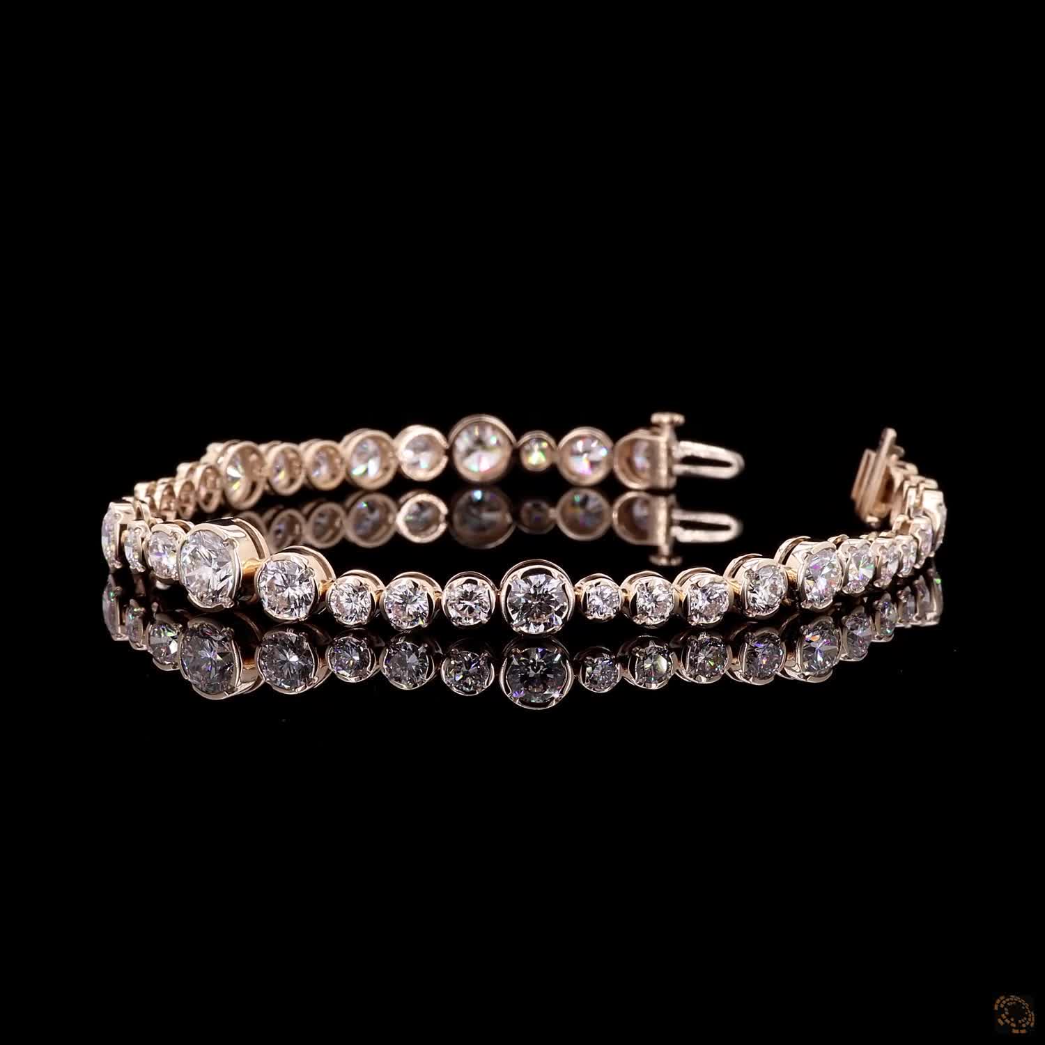 10.12 Ct Full Bezel Setting encasing each stone in a smooth metal rim for maximal security and snag-free wear