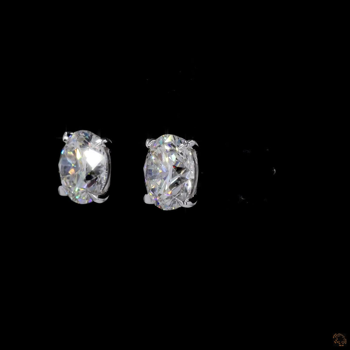5.08 Ct 14K WHITE GOLD Round Shape Studs Earring