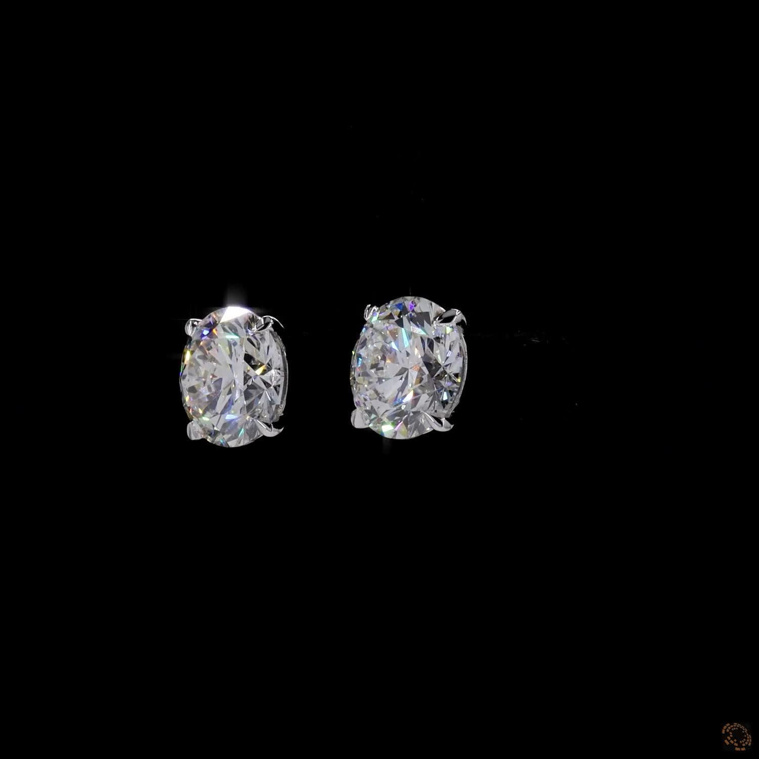 7.00 Ct Pear-Cut Diamond Solitaire Stud Earrings in White Gold