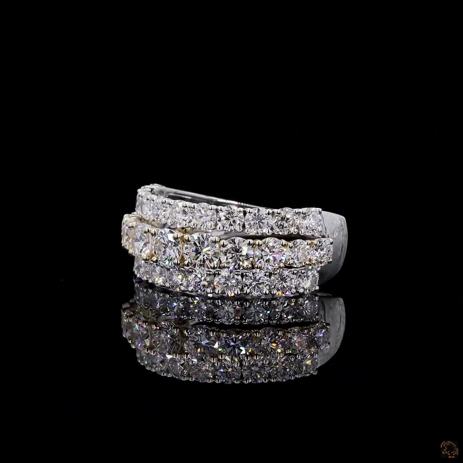 2.64 Ct Round Cut Diamond Engagement Ring, Customized Diamond Ring