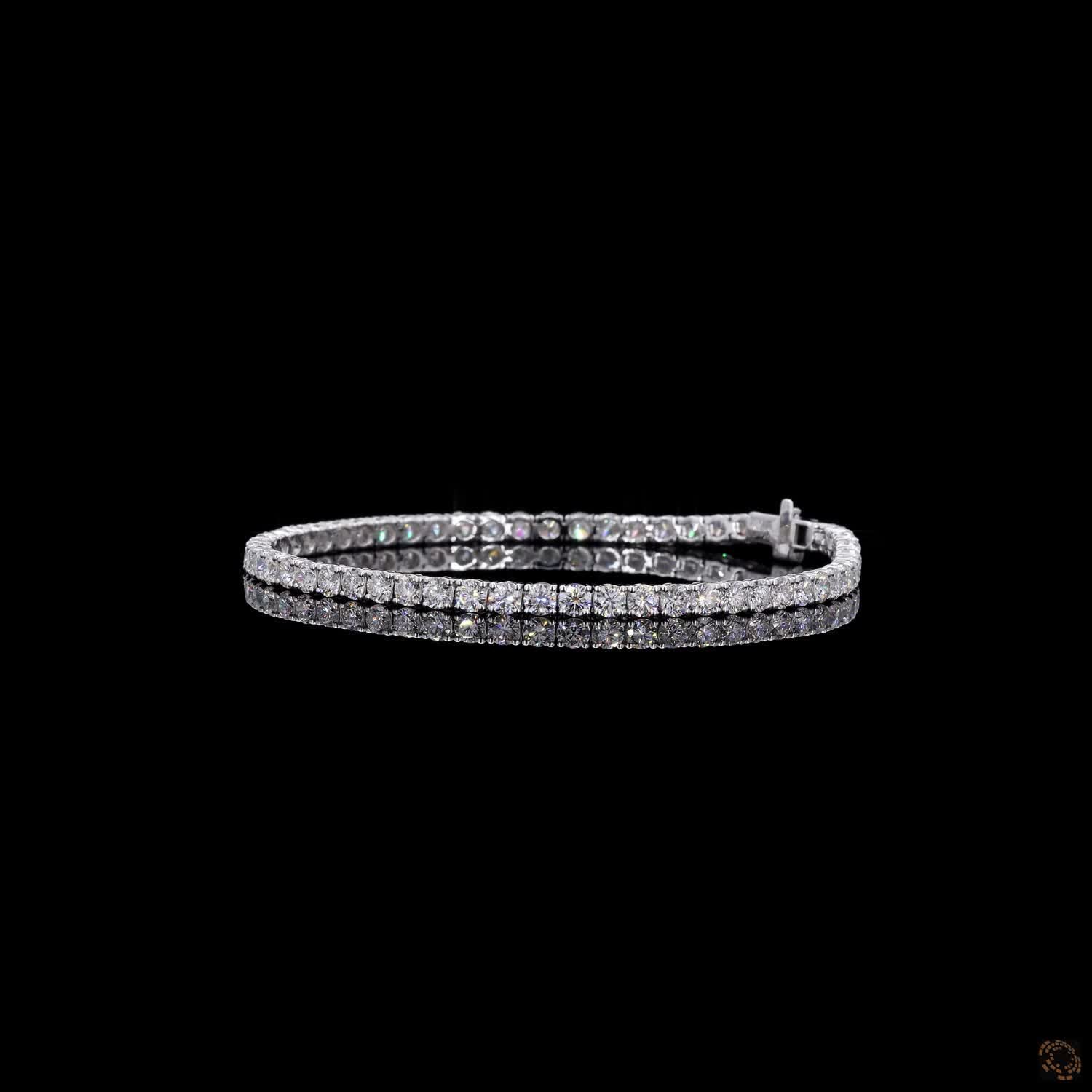 6.24 Ct Luxury Diamond Tennis Bracelet Dainty Bridal Anniversary Jewelry Lab Grown Diamond