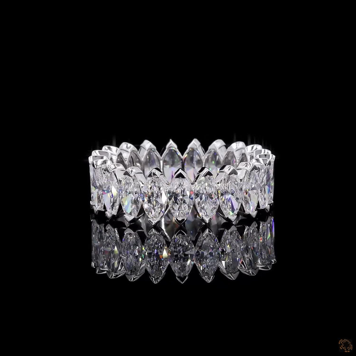4.13 Ct Marquise Cut Diamond Eternity Band in White Gold