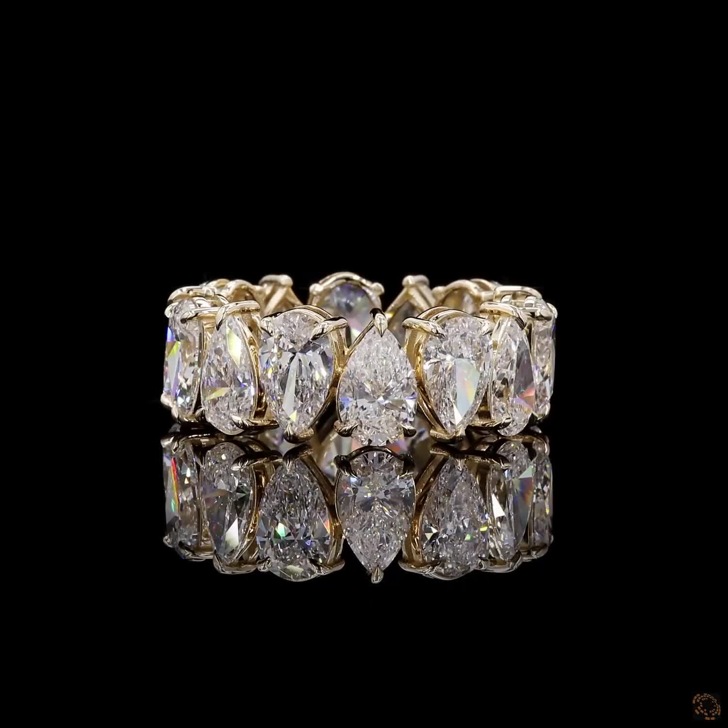 8.03 Ct Pear Shape Stackable Diamond Ring Fine Jewelry Gift for Her
