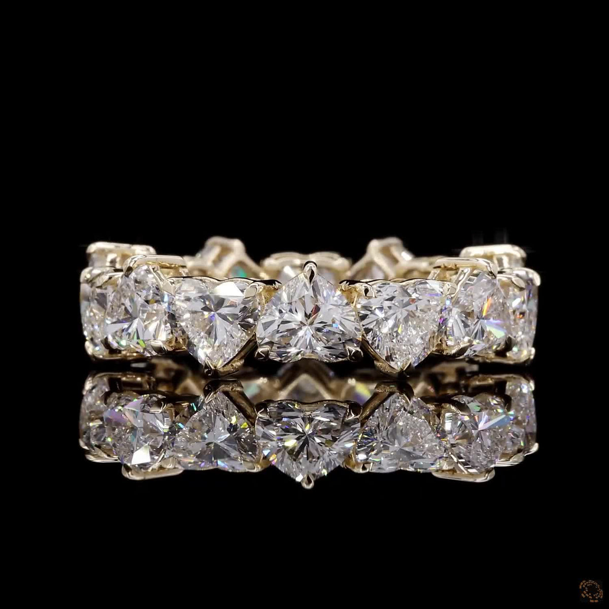 7.52 Ct Luxury Heart Cut Diamond Full Eternity Band Ring in Prong Set Wedding & Anniversary Band