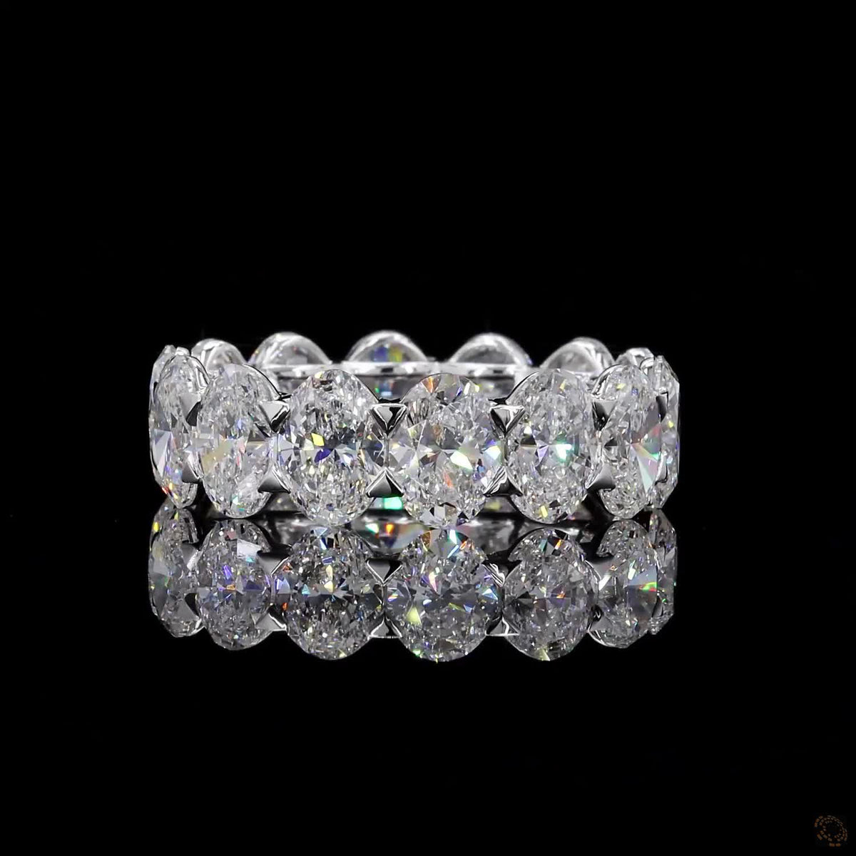 4.83 Ct Oval Cut Diamond Eternity Band | Full Eternity Wedding Ring | White Gold Anniversary Band