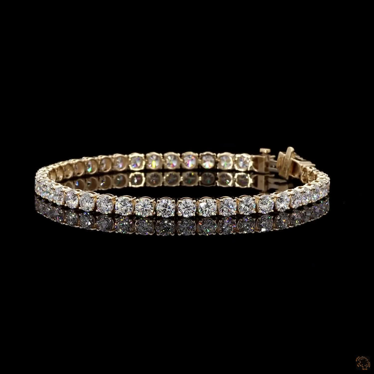 9.34 Ct Single Line Tennis Bracelet with Diamonds Tennis Bracelet - 4 Prong Straight