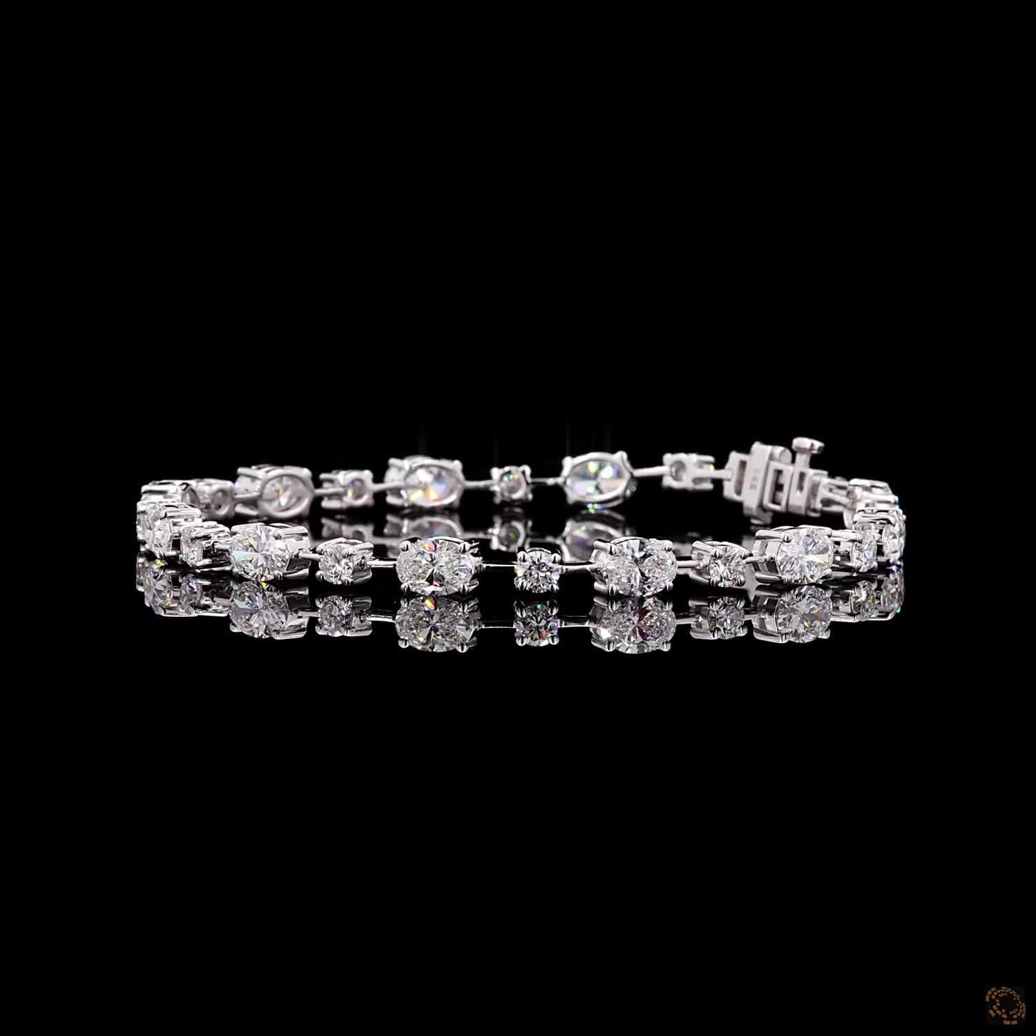 7.80 Ct Lab Grown Diamond Tennis Bracelet