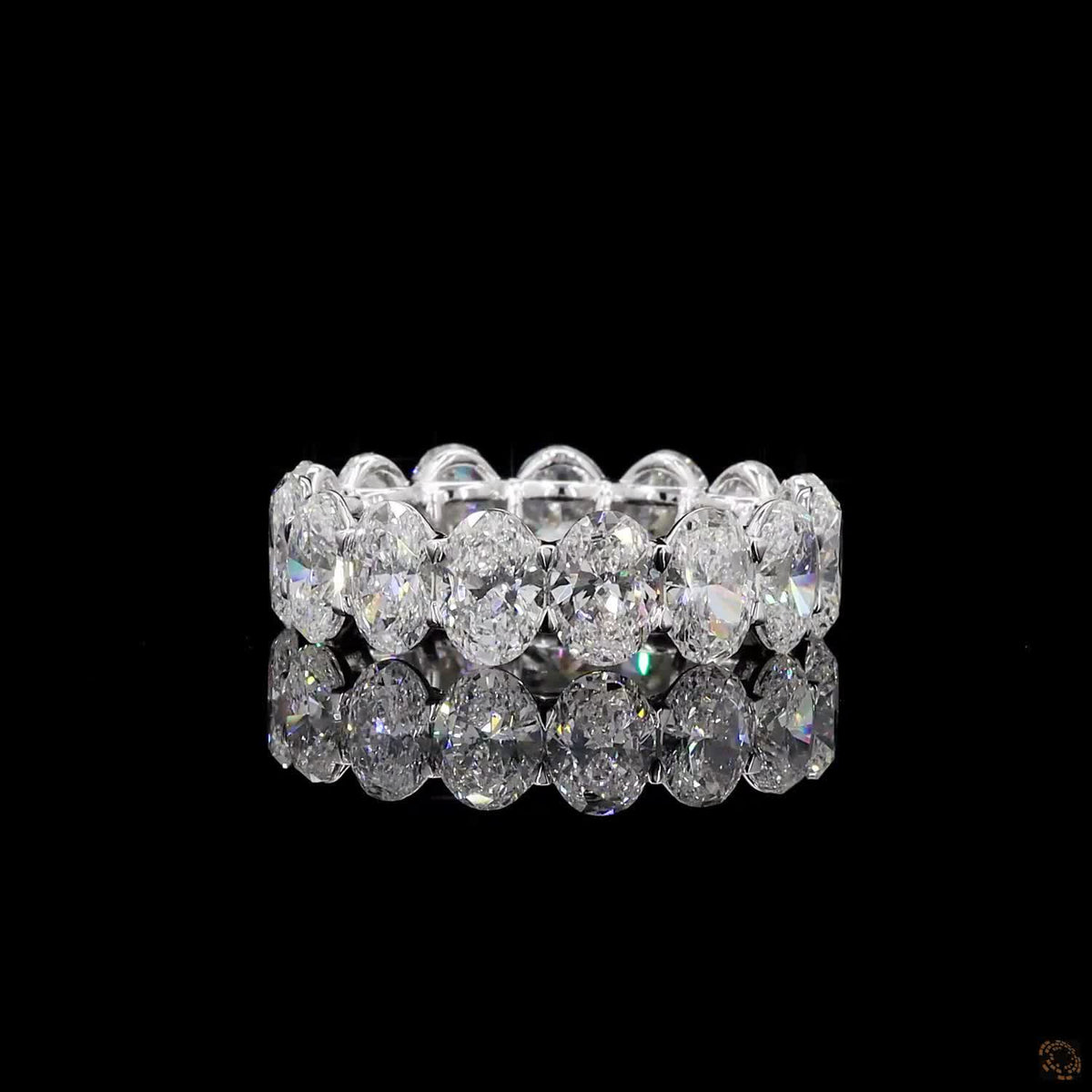 10.13 Ct Oval Cut Diamond Eternity Band ( Wedding Ring) in White Gold