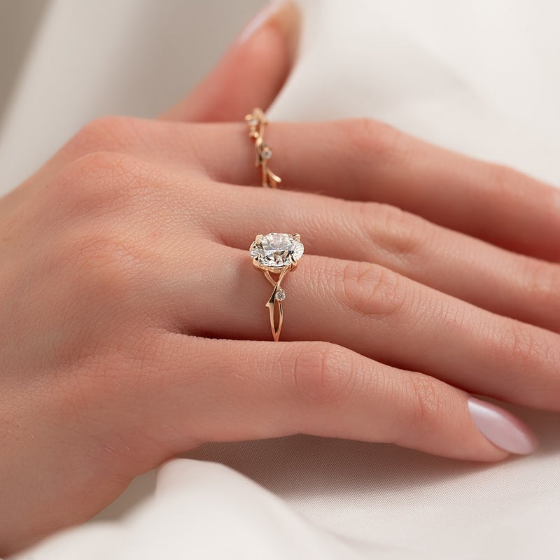 2.50 CT Round The Twig Engagement Ring