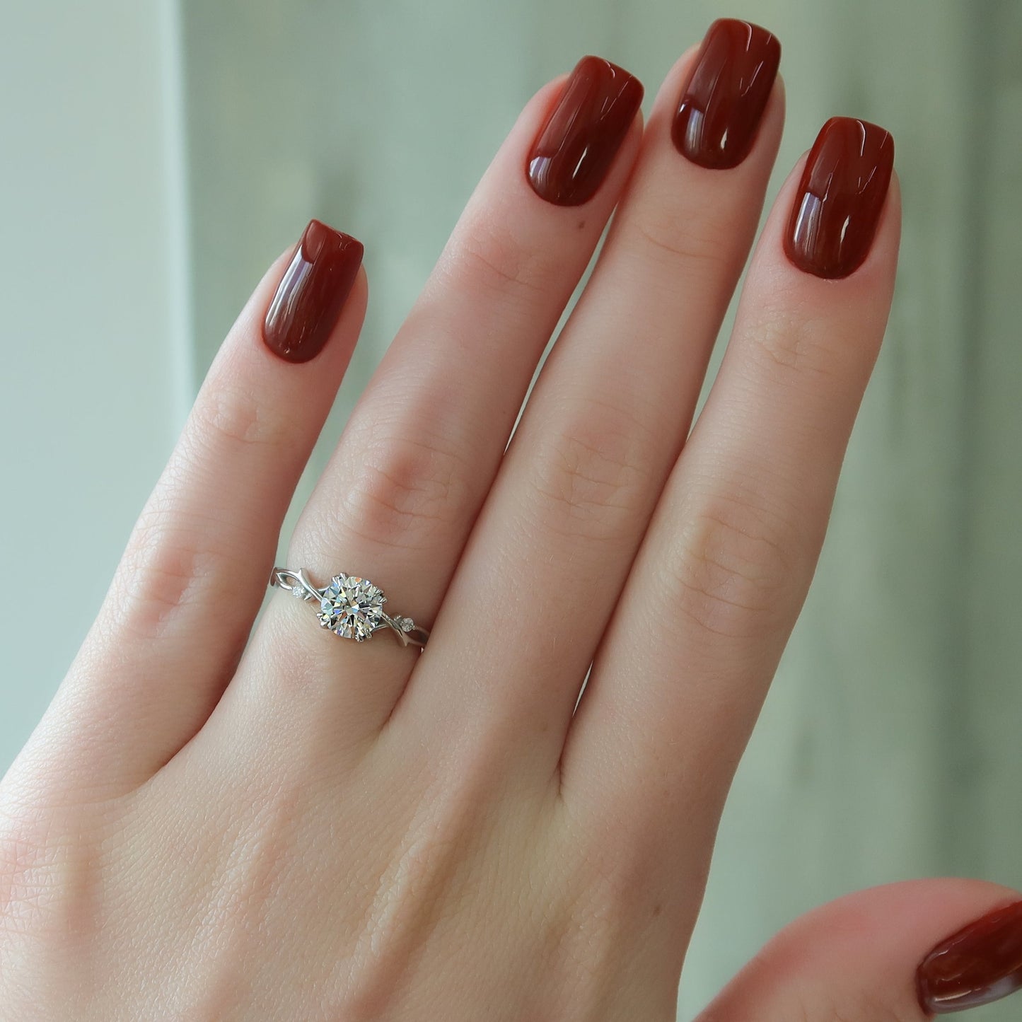 2.50 CT Round The Twig Engagement Ring