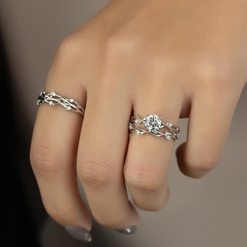 2.50 CT Round The Twig Engagement Ring