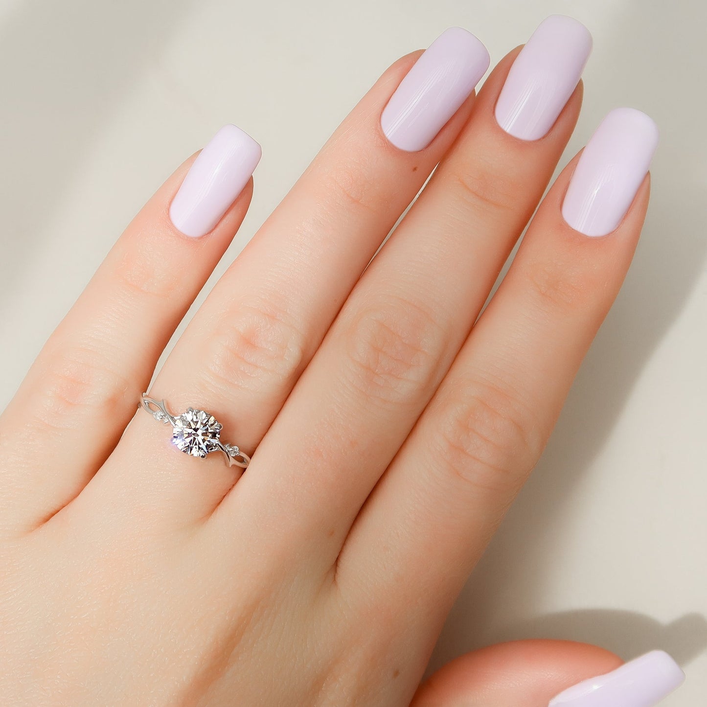 2.50 CT Round The Twig Engagement Ring