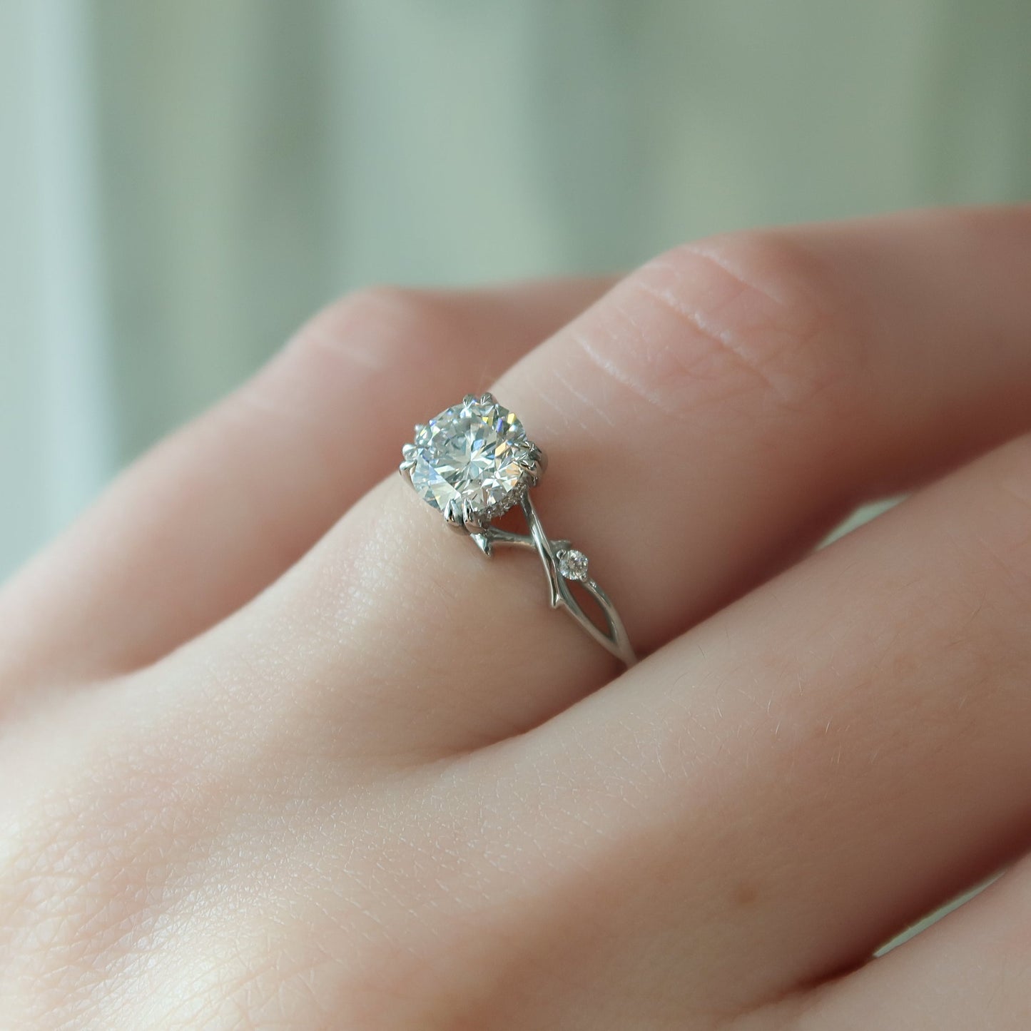 2.50 CT Round The Twig Engagement Ring