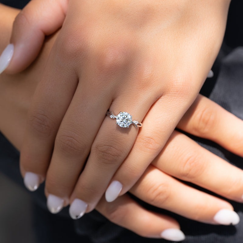 2.50 CT Round The Twig Engagement Ring
